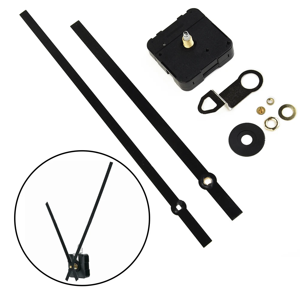 Quartz Wall Clock Complete DIY Clock Motor Mechanism Kit with Hour and Minute Hands Easy to Install and Adjust