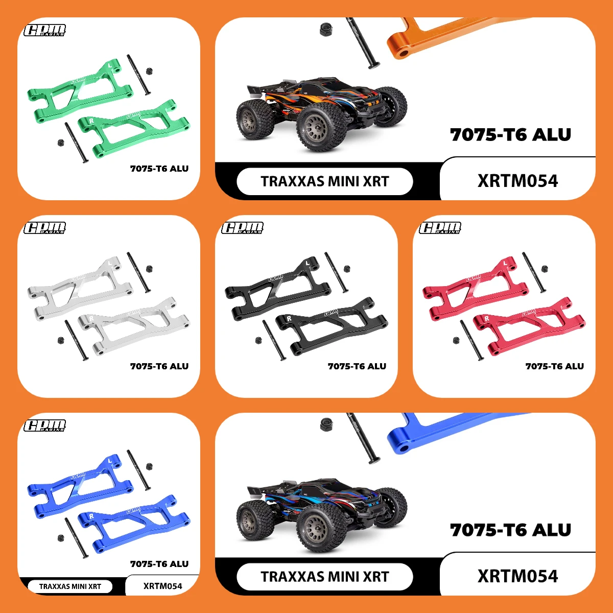 

GPM 7075 Alloy Front Upper Suspension Arms For TRAXXAS Mini XRT VXL 3S 10725