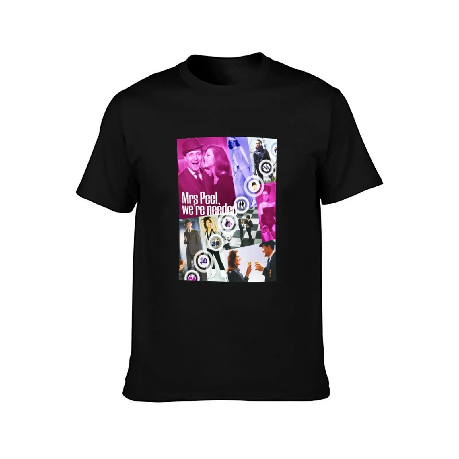 JOHN STEED and EMMA PEEL Spy-fi 1967 POP ART Classic T-Shirt Classic Graphic Short Sleeve Top T-Shirt
