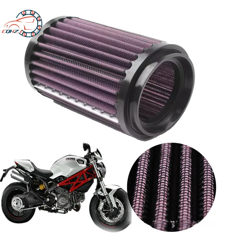 CQHZJ Motorcycle High Flow Air Cleaner Filter Element For Ducati Monster S Dark Stripe 696 796 821 1100 1200 Accessories