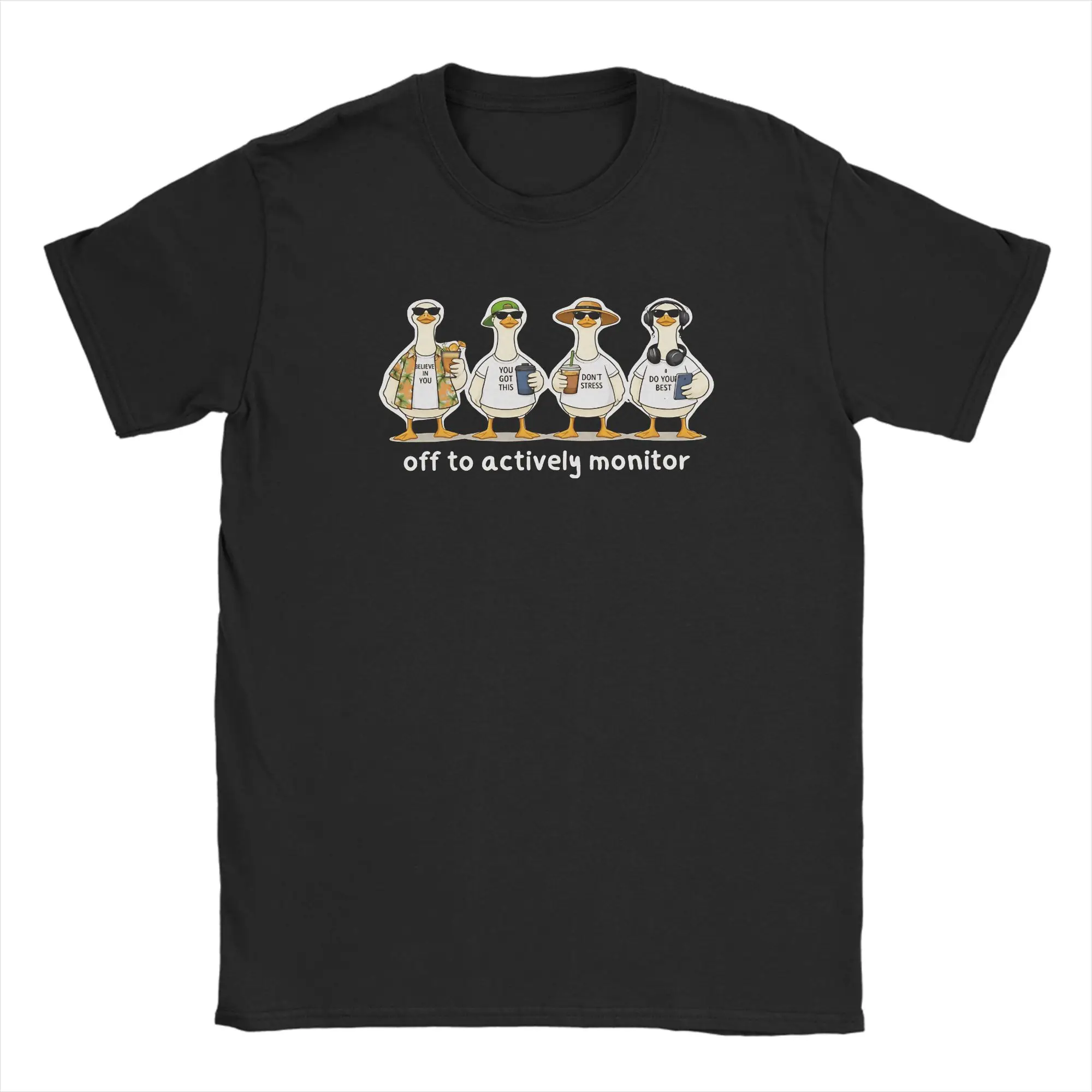 Vintage T Shirt Off to Actively Monitor Cotton T-Shirts  Popular Tshirt for Men's Summer Aesthetic Pattern Short Sleeve Tees,