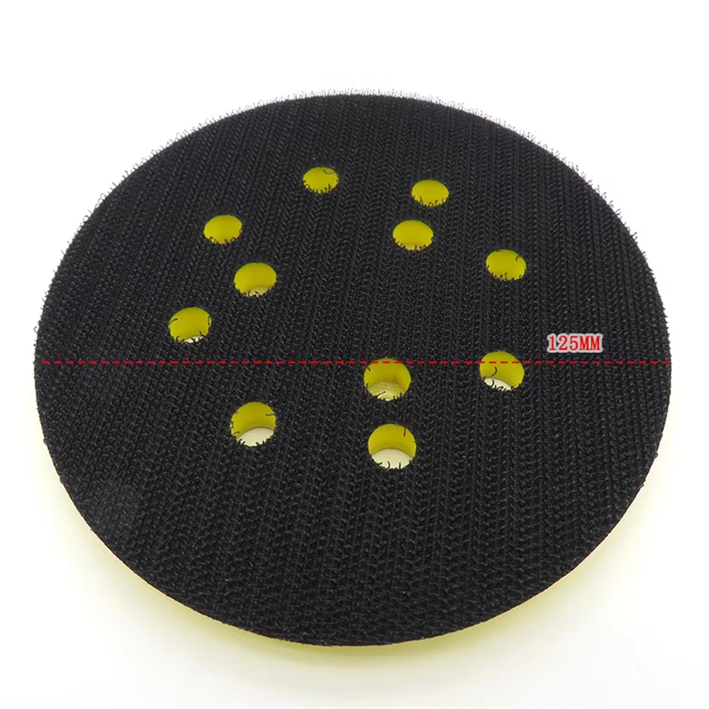 5 Inch 125mm 8+3 Holes Hook&Loop Sanding Backing Pad PU Polishing Disc Pad for Random Orbital Sander Abrasive Sanding Tool