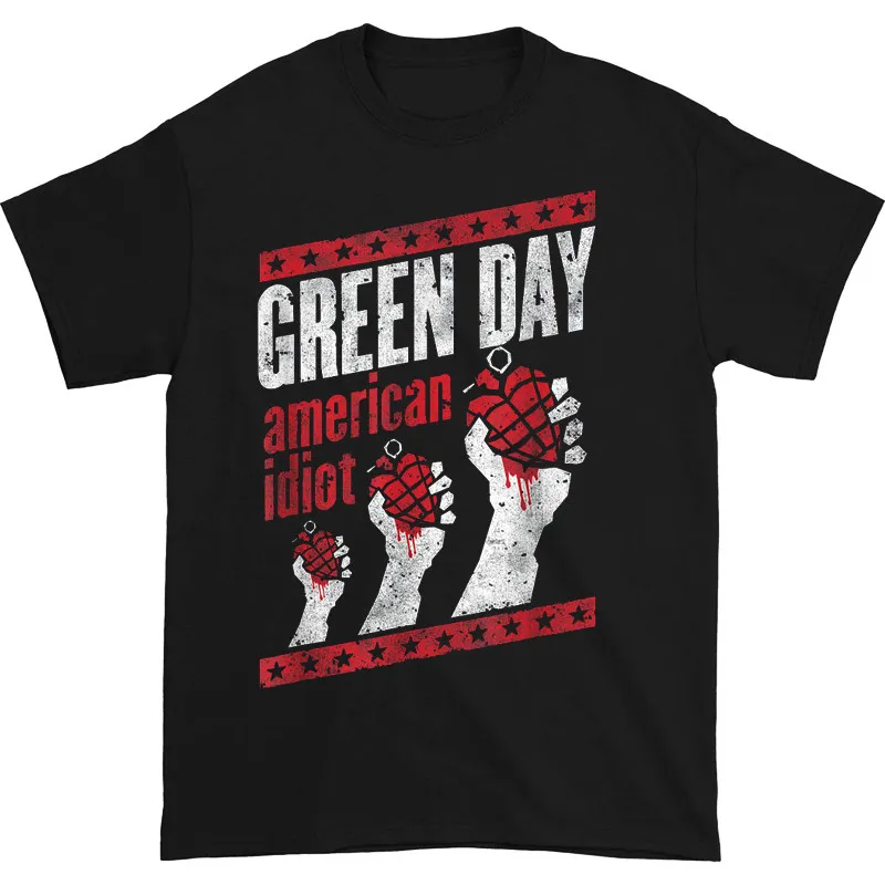 Danqi Yoyo Y2k Green Day Band Rock Short-sleeved Men's Punk Cotton Clothing Classic T-shirt T-Shirt  Round Neck T-shirt