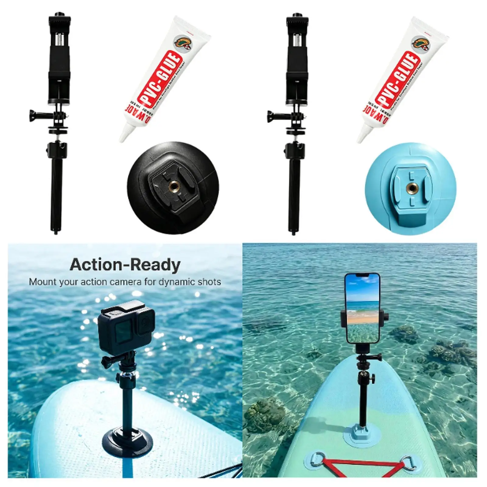 Kayak Phone Holder Kayak Accessory Easy to Install Professional Phone Mount Sports Camera Holder for Yachts Fishing Outdoor view 6