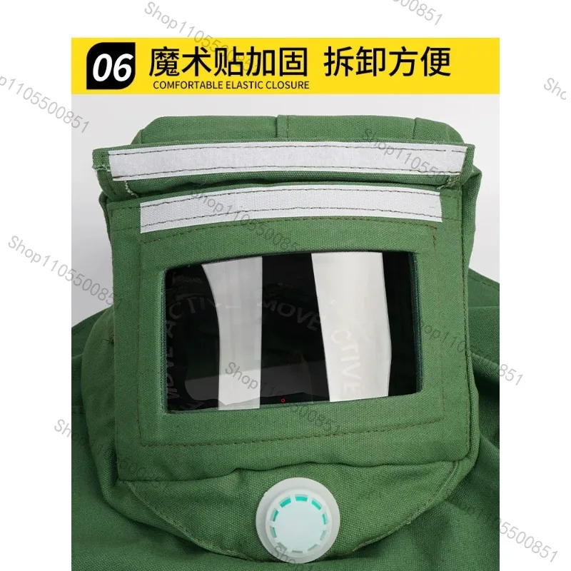 Air Blasting Cap Air Cap Dust Cap Dust Hood Hood Shawl Hat Labor Insurance Industrial Dust Protection Mask Polishing