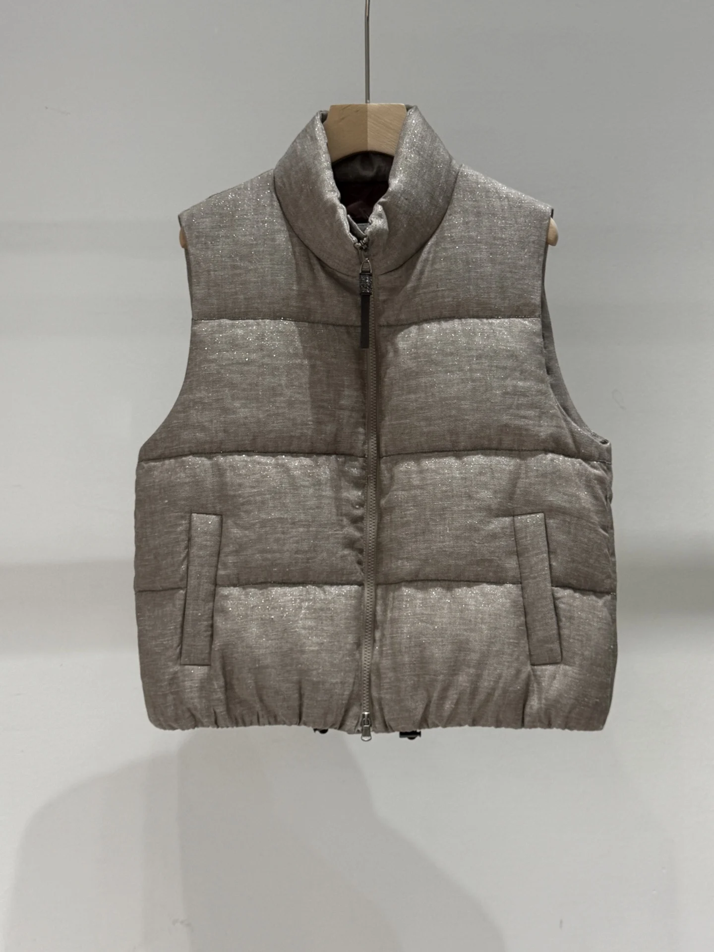 2026Autumn Women's Stand-Collar Sleeveless Zip-Up Vest