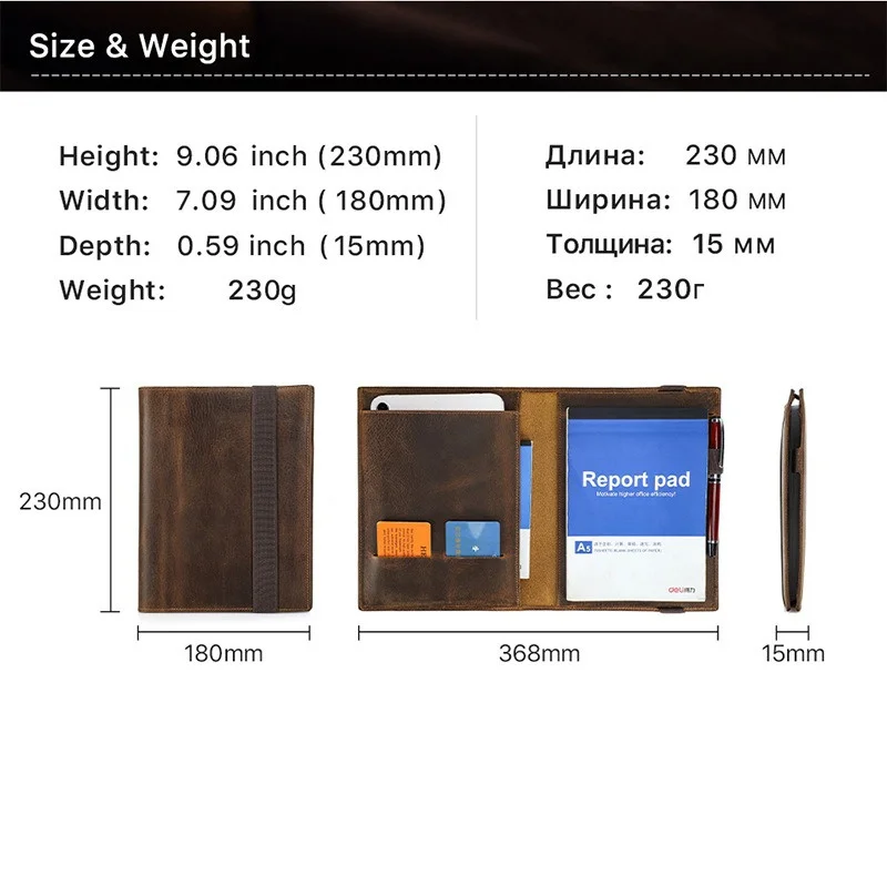 Luxury Leather A5 Notebook Case For 7.9/8.3" iPad mini Tablet Cover iPadmini multi-function Protection with pen position