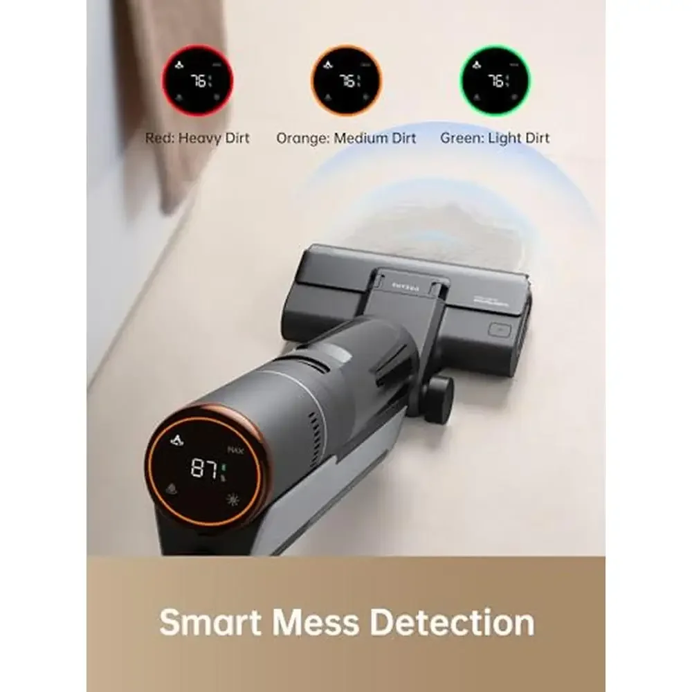 เครื่องดูดฝุ่นถูพื้นแบบเปียกแห้งไร้สาย 16kPa การดูดทรงพลัง การทําความสะอาดอัตโนมัติอัจฉริยะ การอบแห้งด้วยลมร้อน