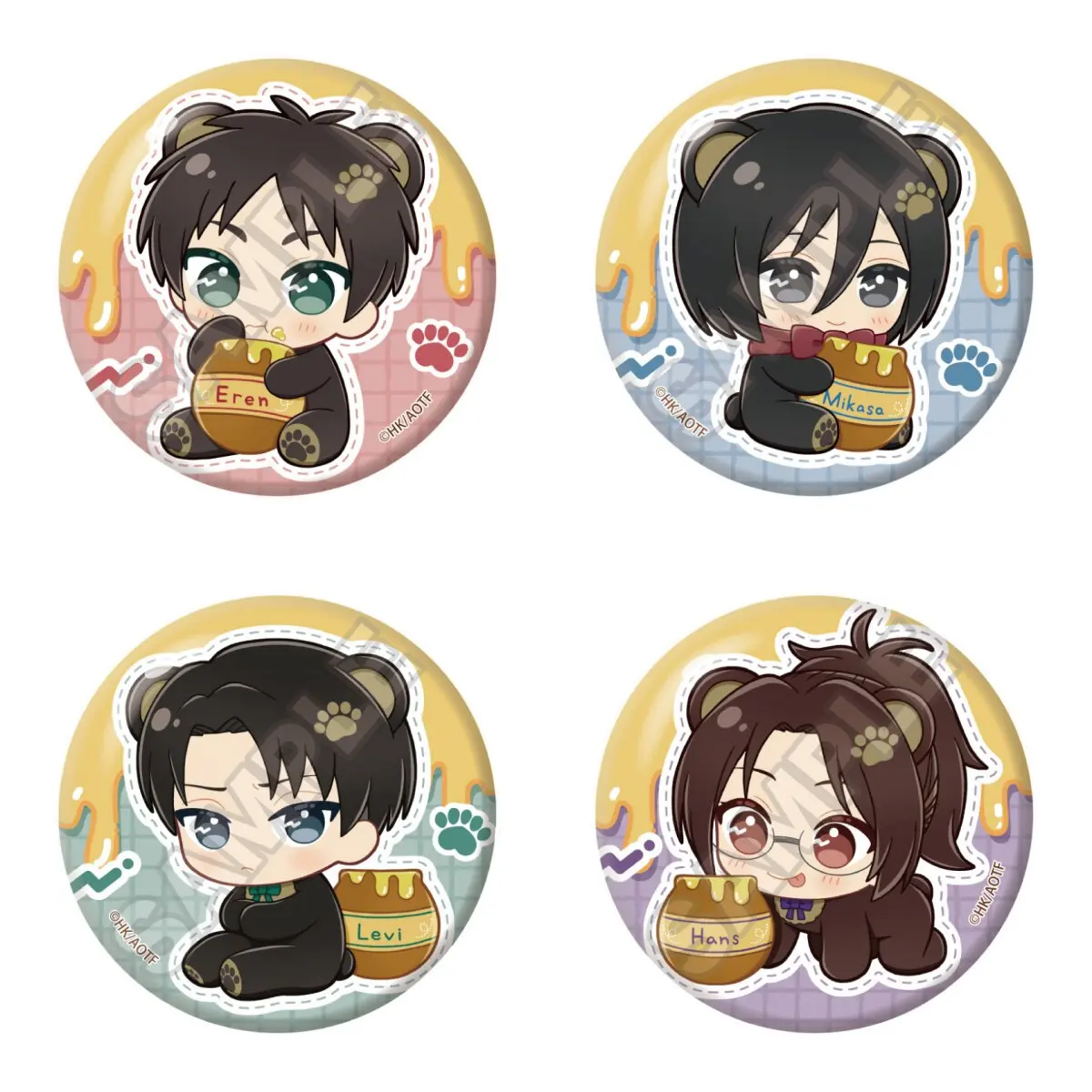 58mm Anime Attack on Titan Eren Jaeger Hans Zoe Mikasa Ackerman Cosplay COSTUME Badge Pin SPTE Tinplate Brooch﻿ Prop Xmas Gift