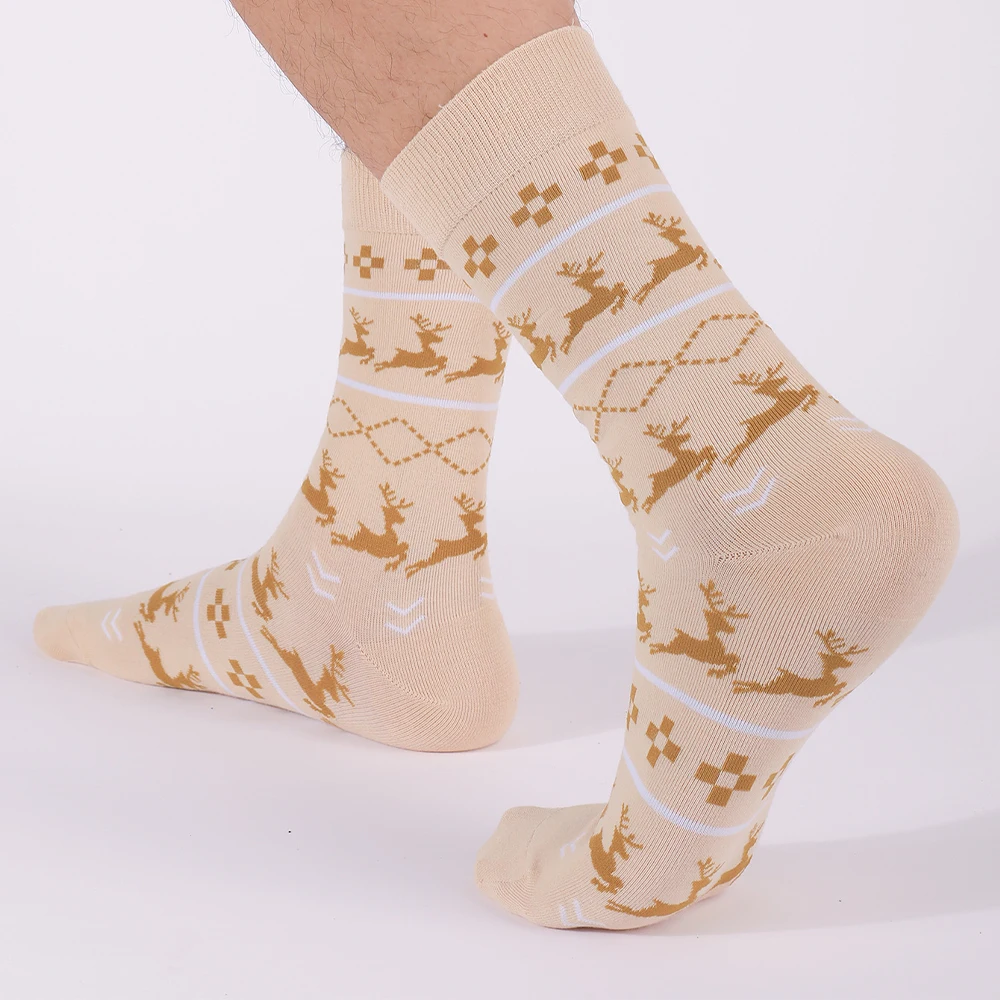 Men'S Knit Socks Versatile Christmas Socks Festive Winter Socks Festive For Cozy Outfit Gift Holiday Party