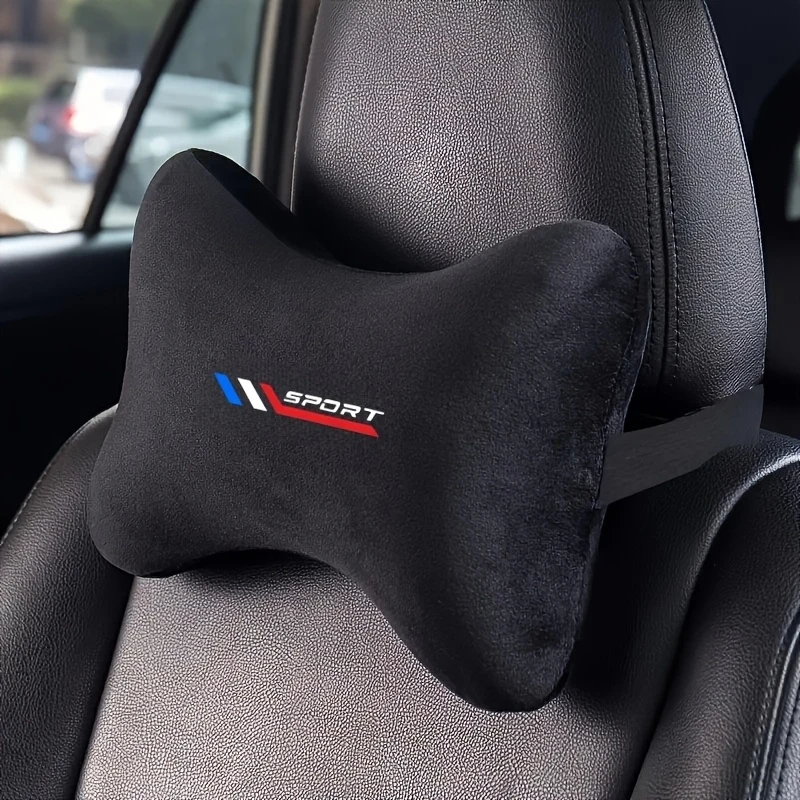 Autositz-Kopfstützen, Nackenkissen und Nackenstützpolster mit sportlich inspiriertem Design, die für weichen und bequemen Komfort sorgen.