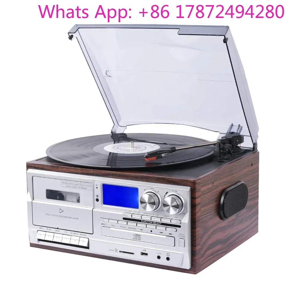 2026 Best Sale Vintage Record Player | Retro All-In-One Turn      with Gramophone for Home Decor & Music