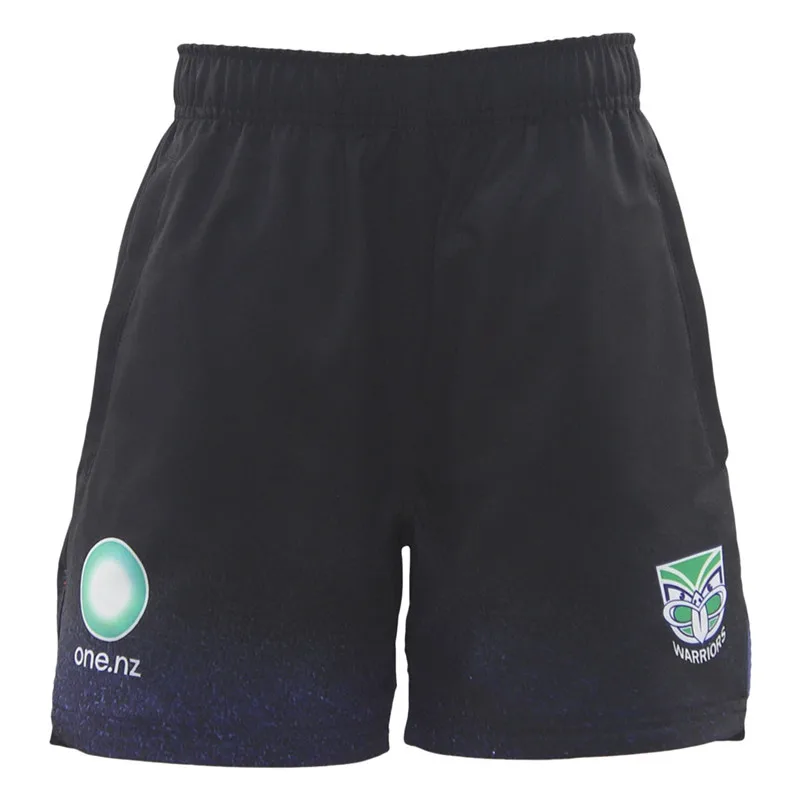 2025 NEW ZEALAND WARRIORS MEN'S TRAINING RUGBY Gym Shorts Black JERSEY Size: S--5XL