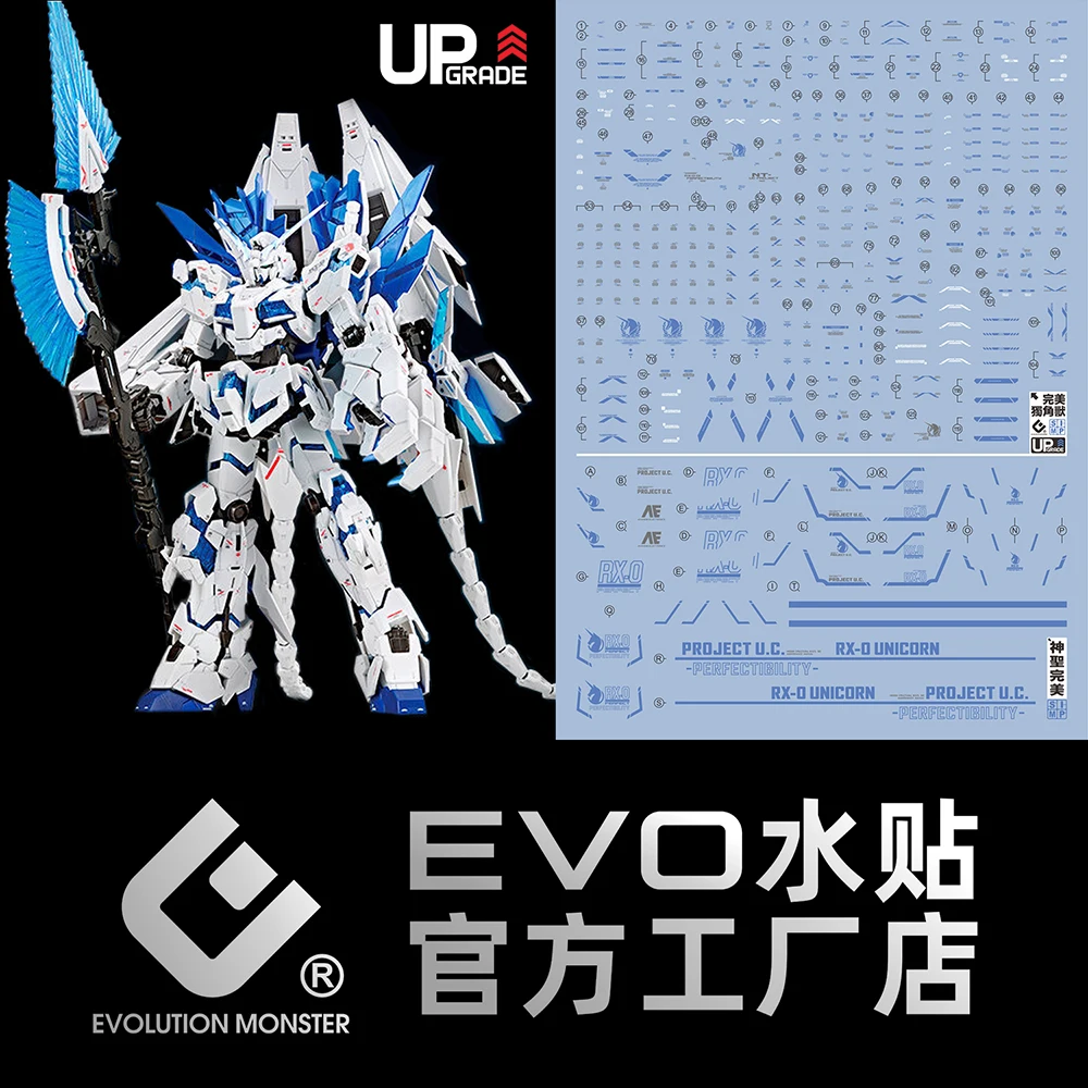 

EVO Model Decals RG30BL For 1/144 THE GUNDAM BASE LIMITED UNICORN GUNDAM PERFECTIBILITY Fluorescent Water Stickers