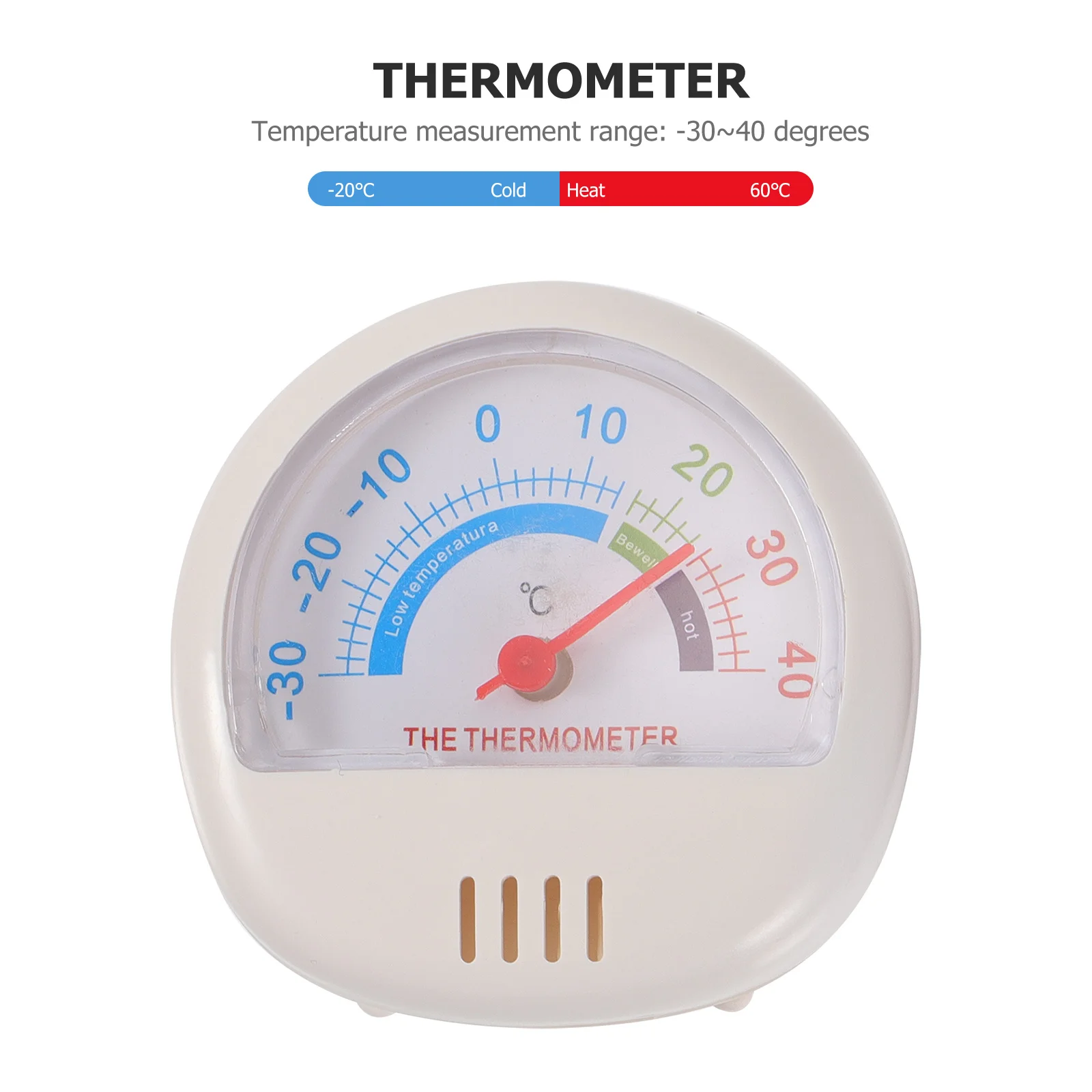 

2Pcs Temperature Gauge for Refrigerator Plastic Thermometer Clear Scale Easy to Use Smooth Surface Freezer Kitchen Measuring