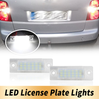 2Pcs Canbus LED License Number Plate Light White 12V For VW Touran Golf Caddy Jetta MK5 T5 Passat Skoda Super 1 Car Accessories