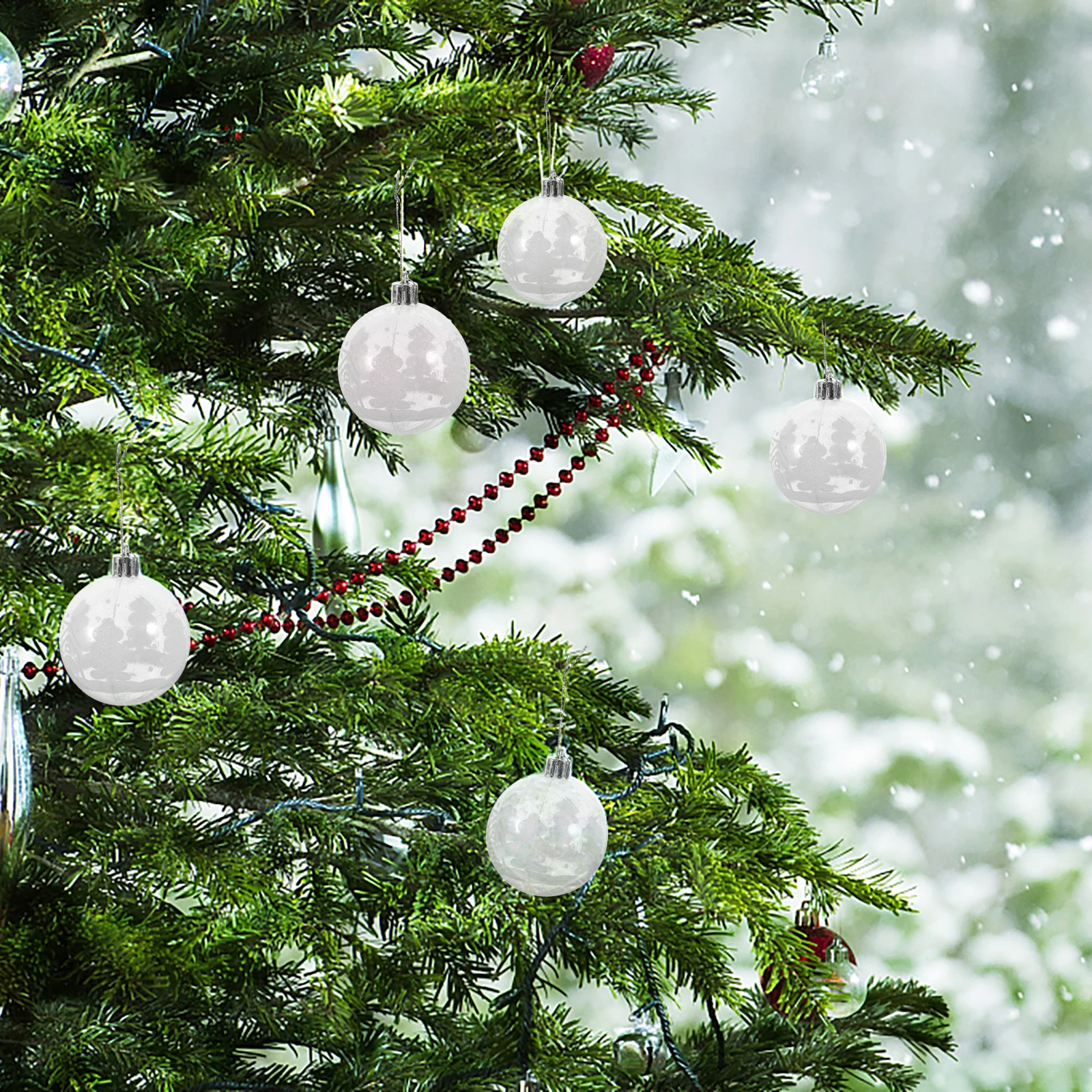 

6Pcs Xmas Tree Balls Ornaments Acrylic Safe Lightweight Widely Used Party Home Garden Decor Christmas Decoration for The Tree