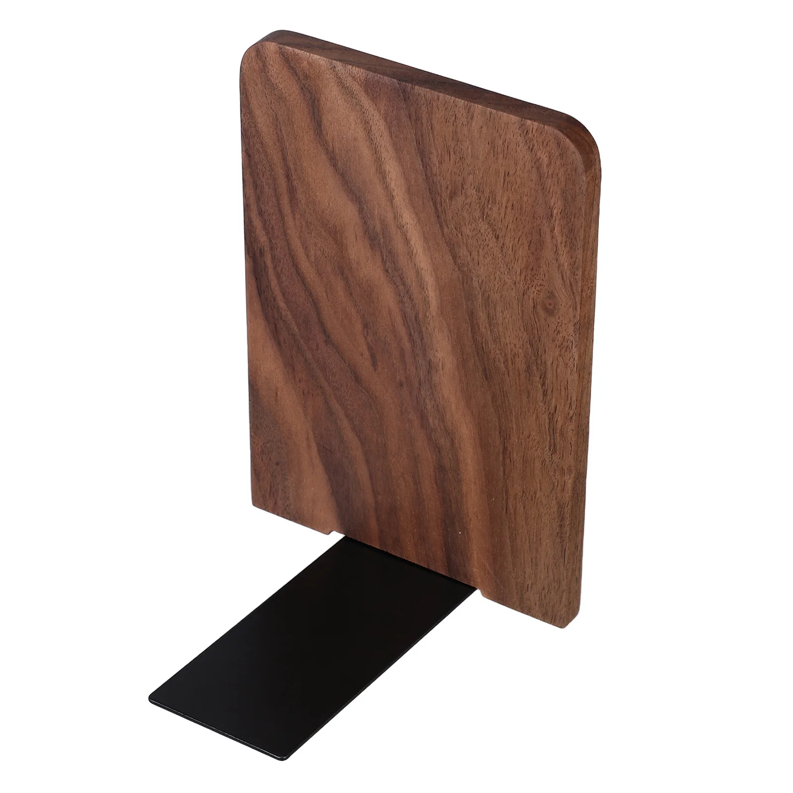 

Wood Book Ends Heavy Duty Beech Wood L Shape Vertical Organizer for Books Shelves Office Classroom File Rack Modern Decor