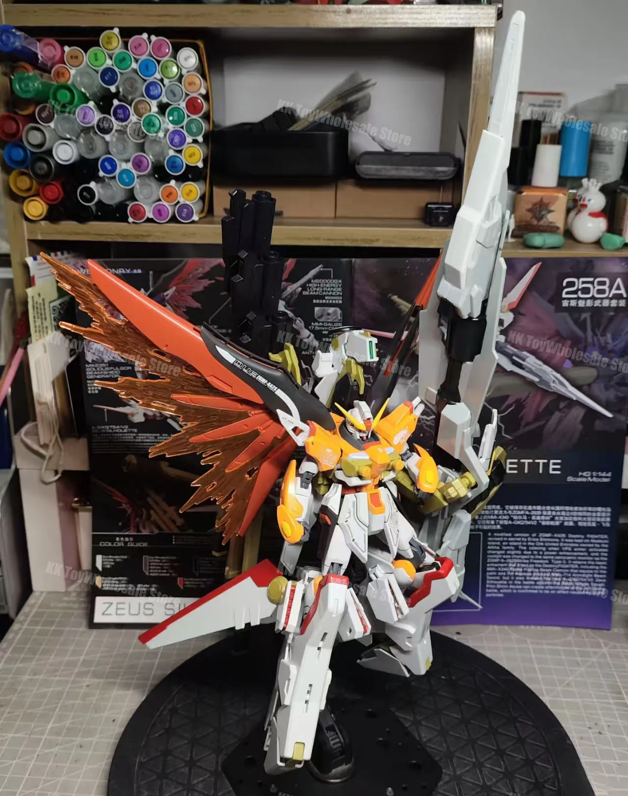 GAOGAO HG 1/144 Zgmf-X42s Heine Destiny en A-Gxq754 V2 Zeus Silhouette Assembly Model Kits Action Figure Robot Plastic Model