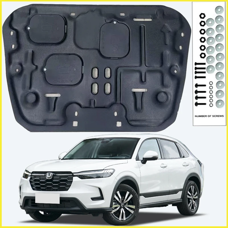 

For Honda HRV 2023-2024 Black Under Engine Guard Plate Splash Shield Mud Fender Cover Mudguard Protector