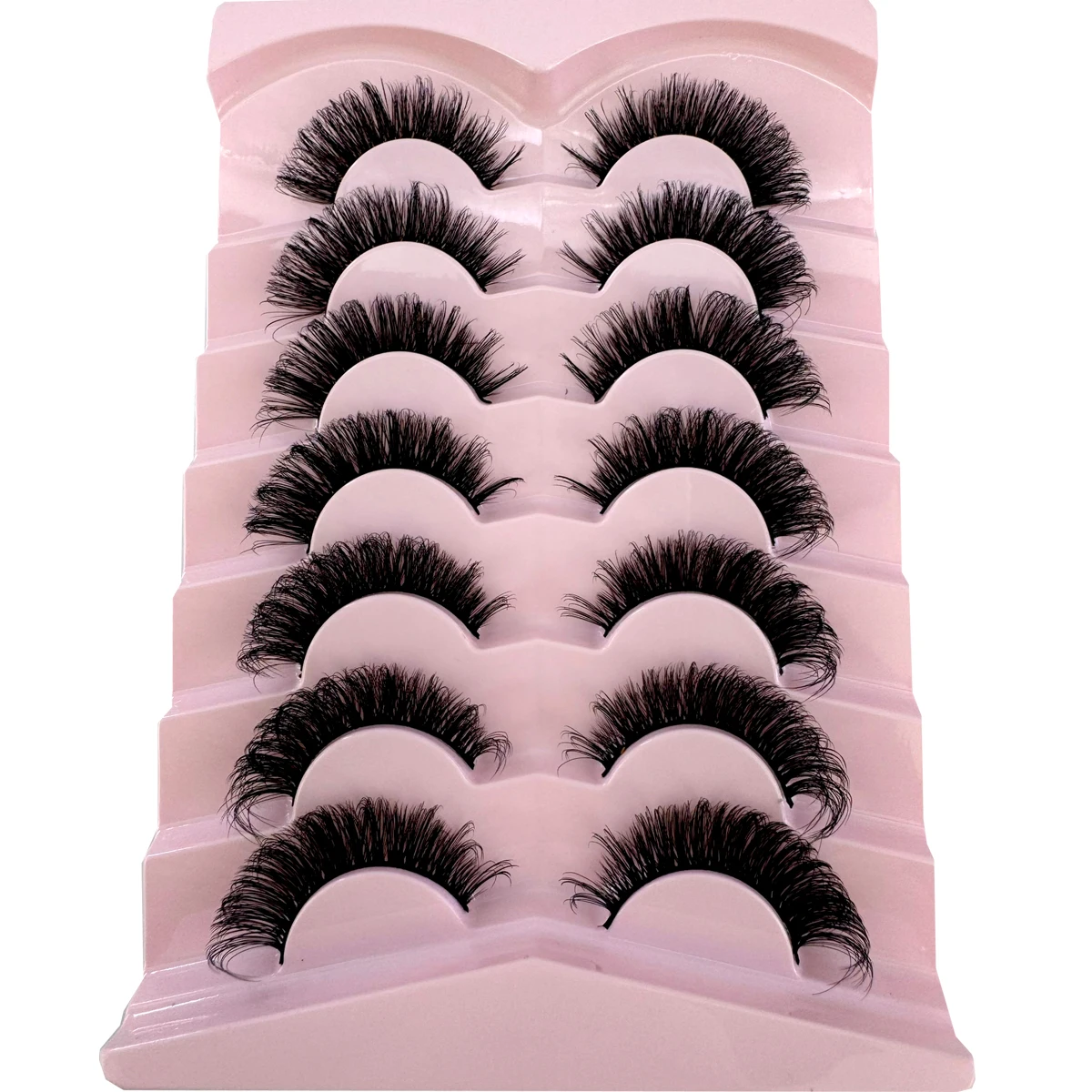 5/7 Paar russische Streifenwimpern, flauschige künstliche Nerzwimpern, Wispy-Wimpern für einen natürlichen Look, dicke, voluminöse künstliche Wimpern, lockige künstliche Wimpern – Detail 34