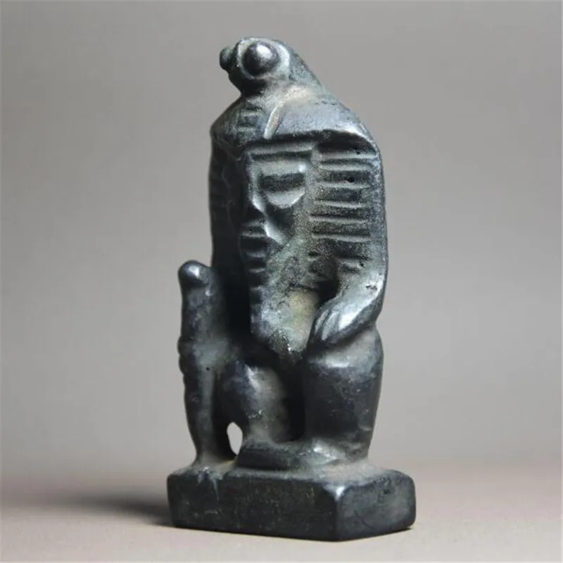 Hongshan culture archaize black iron meteorite Pharaoh sun god statue