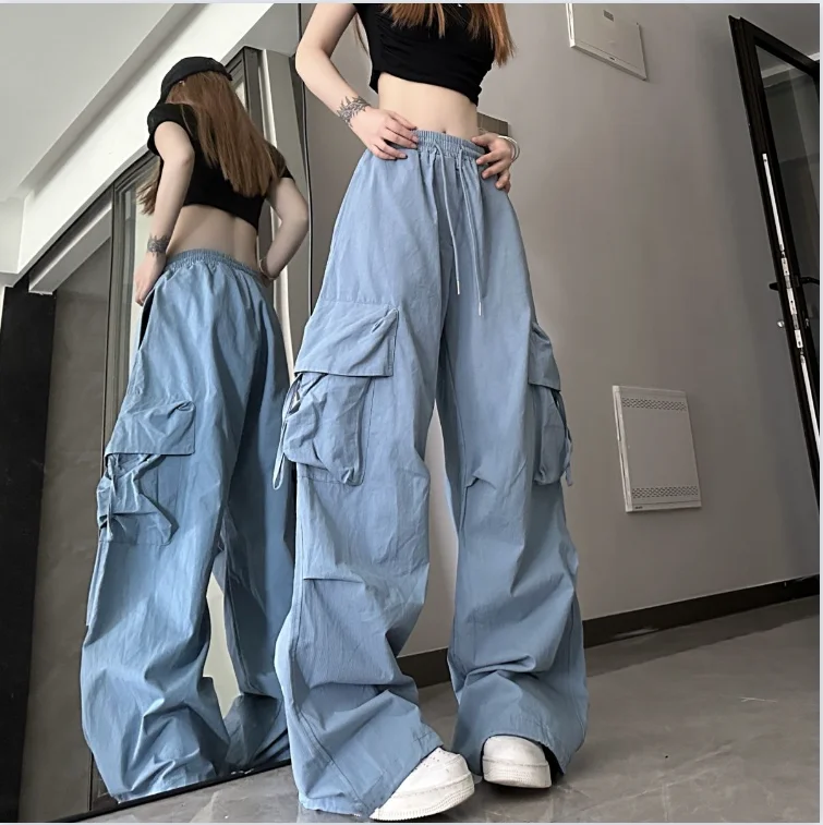 2024 Fashion New Style High Waist Pants & Capris for Women/Men Loose Fit Straight Trousers