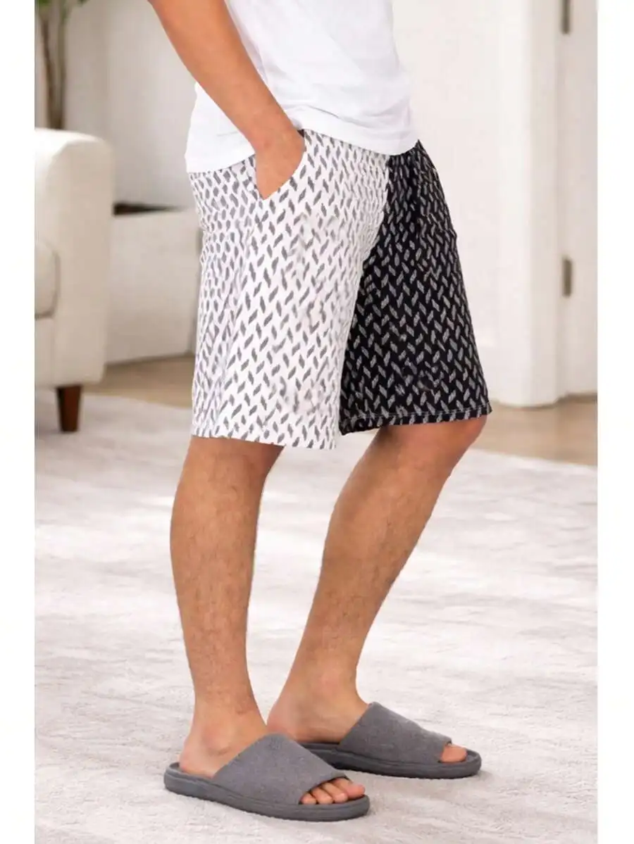 

Men Comfortable Printed Lounge Shorts With Elastic Waistband Soft Stretch Fabric Regular Fit