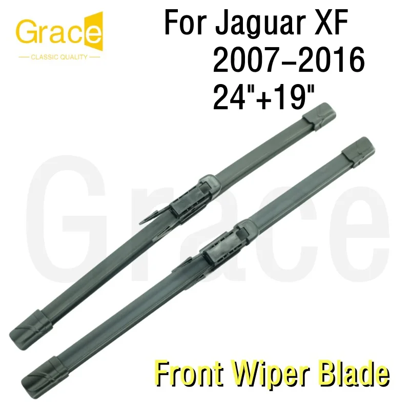 

Wiper Blade For Jaguar XF 24"+19“ Car Windshield Windscreen Rubber 2007 2008 2009 2010 2011 2012 2013 2014 2016