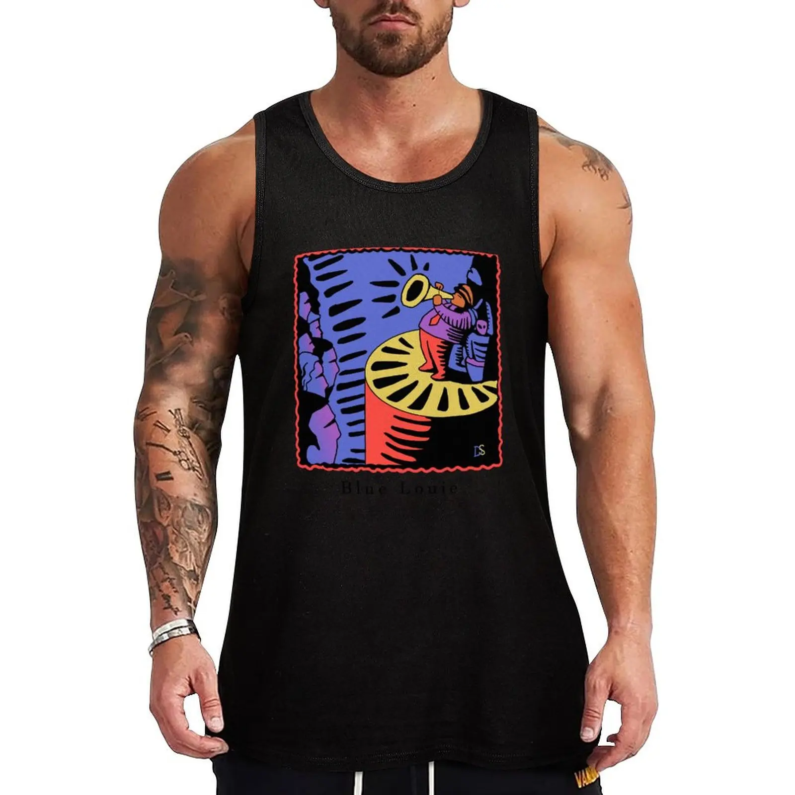 

Chandler Bing Blue Louie Tank Top quick-drying t-shirt gym Men's t shirt