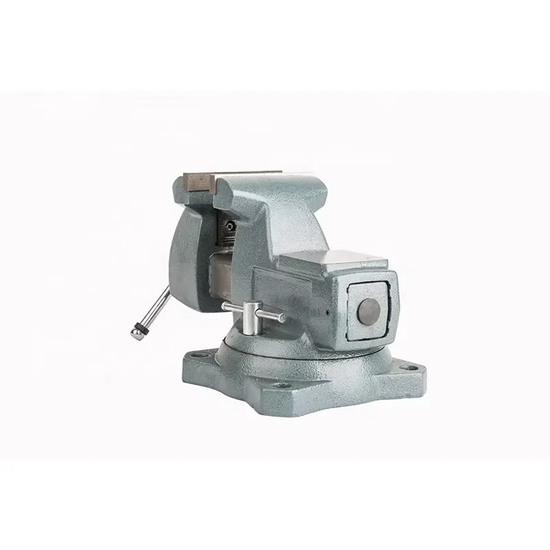 Heavy Duty Cast Steel Bench Vise 7404 Square Column Parallel Jaw Clamp for Workshop Garage Tool Holding Strong Grip Precision