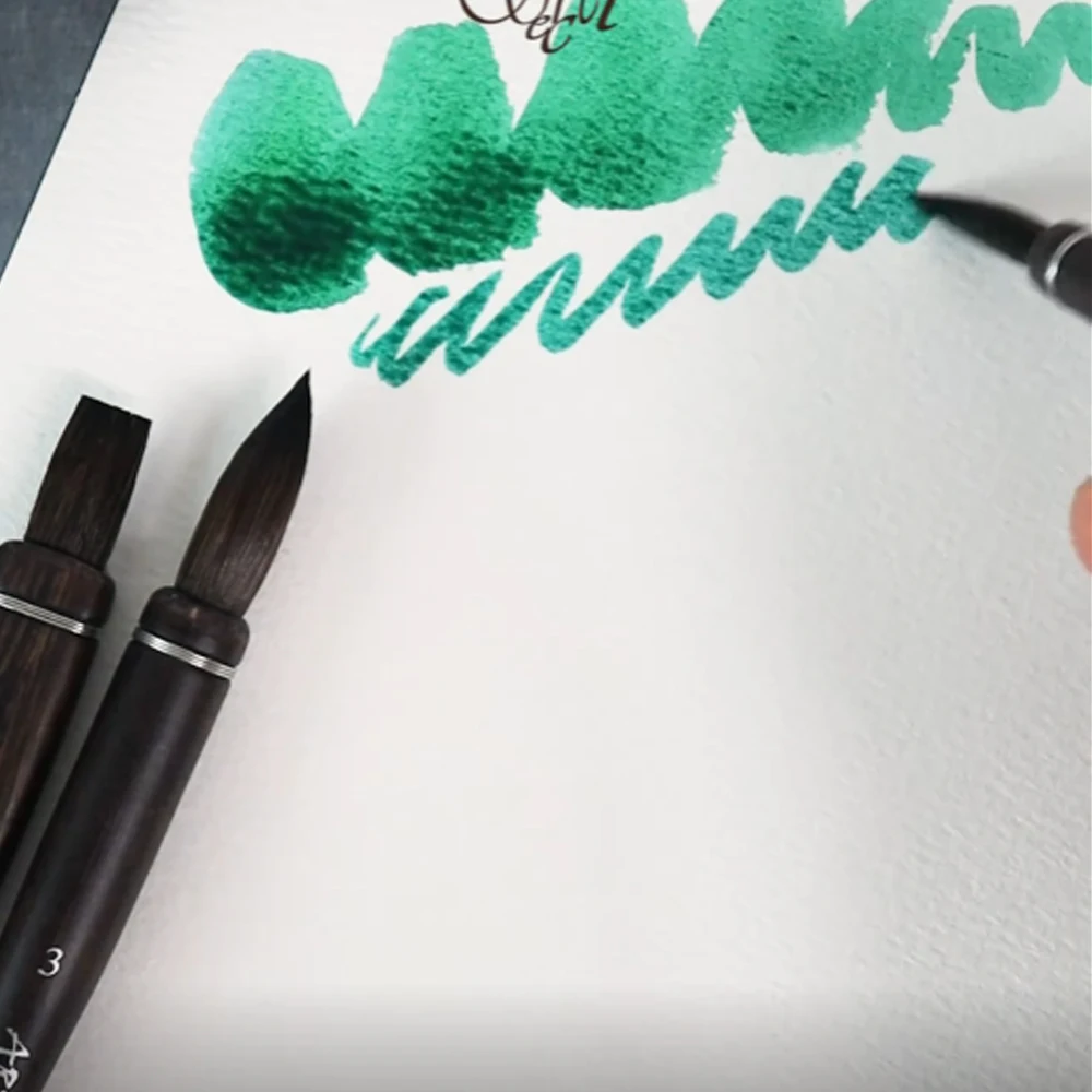 ArtSecret New Arrivals Professional Watercolor Brushes #963 3/Set Squirrel Hair Mix Smoked Bamboo Handle Acrylic Paints Art Tool