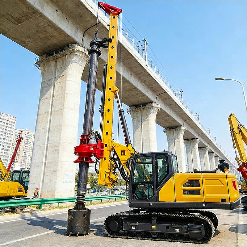 Rotary Pile Foundation Machine Torque Bridge Deep Foundation Mega Pile Rock Socketed Large Diameter Bored Pile Drilling Custom