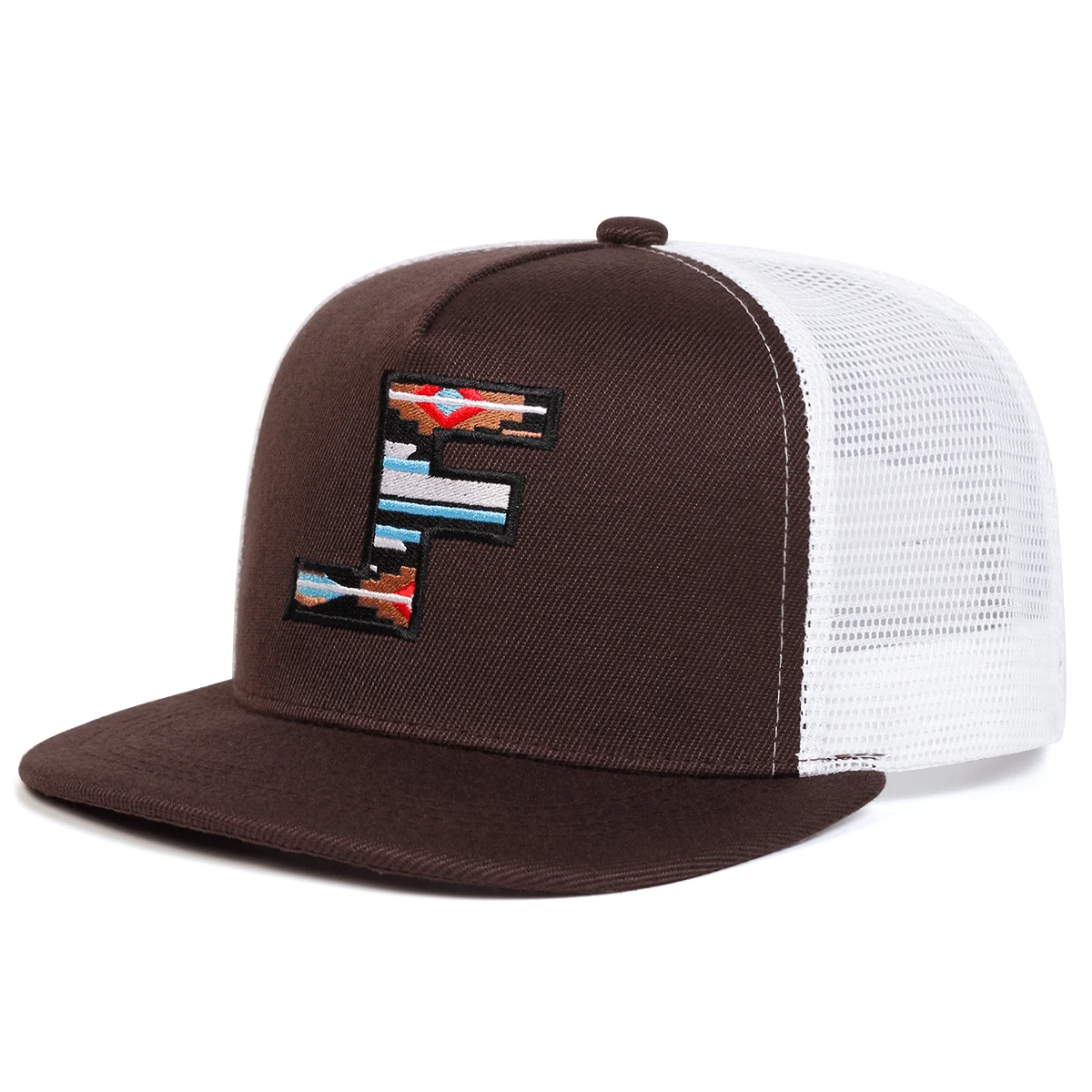 Cappelli a rete hip-hop con ricamo lettera F unisex Cappellini da baseball casual regolabili per esterni primaverili ed estivi Cappellino sportivo per protezione solare