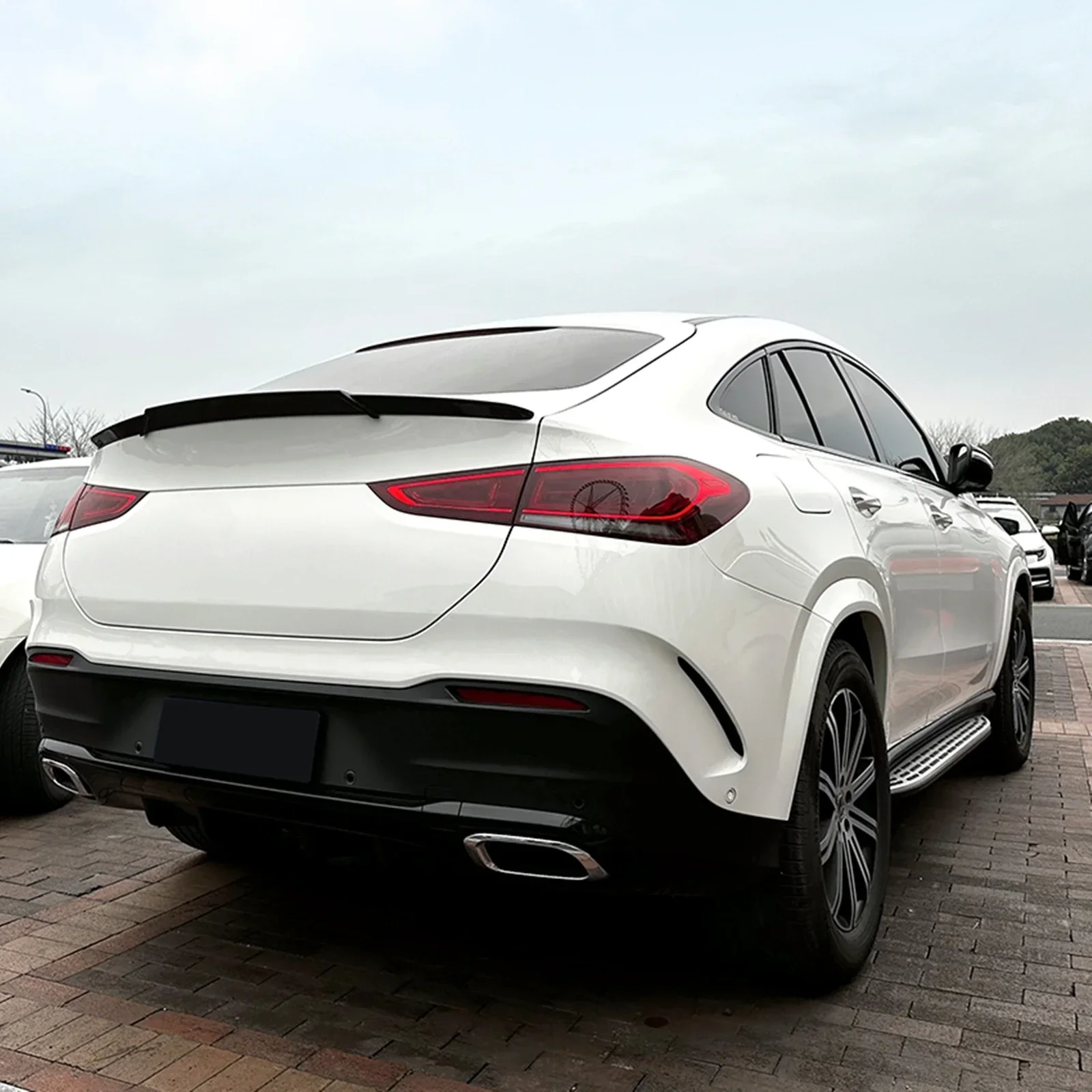 New！ Rear Trunk Lid Spoiler Wing For Mercedes Benz GLE Coupe C167 2020-2023 GLE350 GLE53 Carbon Fiber Look/Gloss Black Splitter