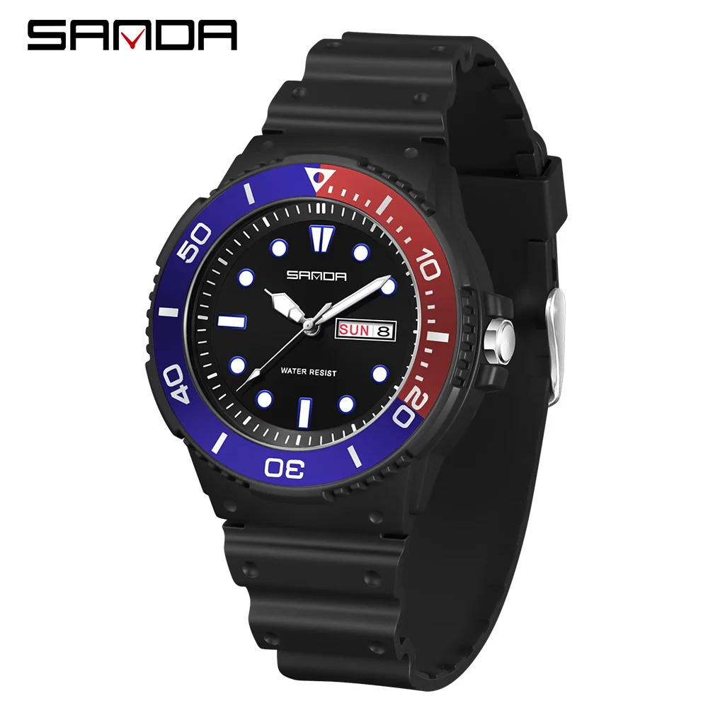 SANDA 3283 New Fashionable Men's Quartz Watch Display Calendar Men's Quartz Watch Simple Personalized Luxury Men's Watch 2026