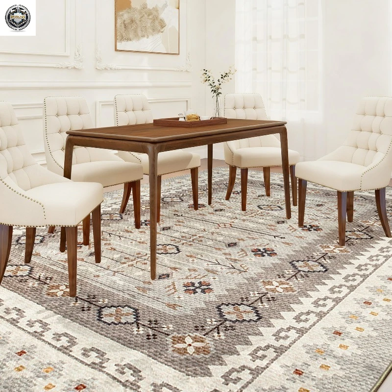 

Ковер TOOLOO 8x10 футов, машинная стирка, нескользящий, с принтом в стиле бохо, для гостиной, спальни, столовой, коричневый