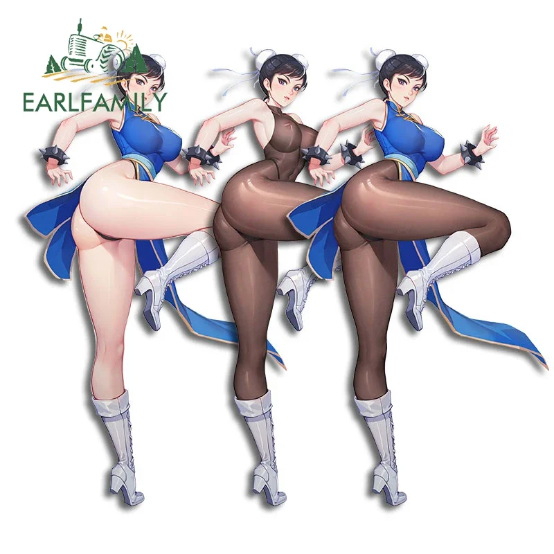 

EARLFAMILY 13cm For Chunli 3 Type Sexy Thigh Car Stickers Long Legs Graffiti Simple Decals Sunscreen Scratch-Proof Car Styling