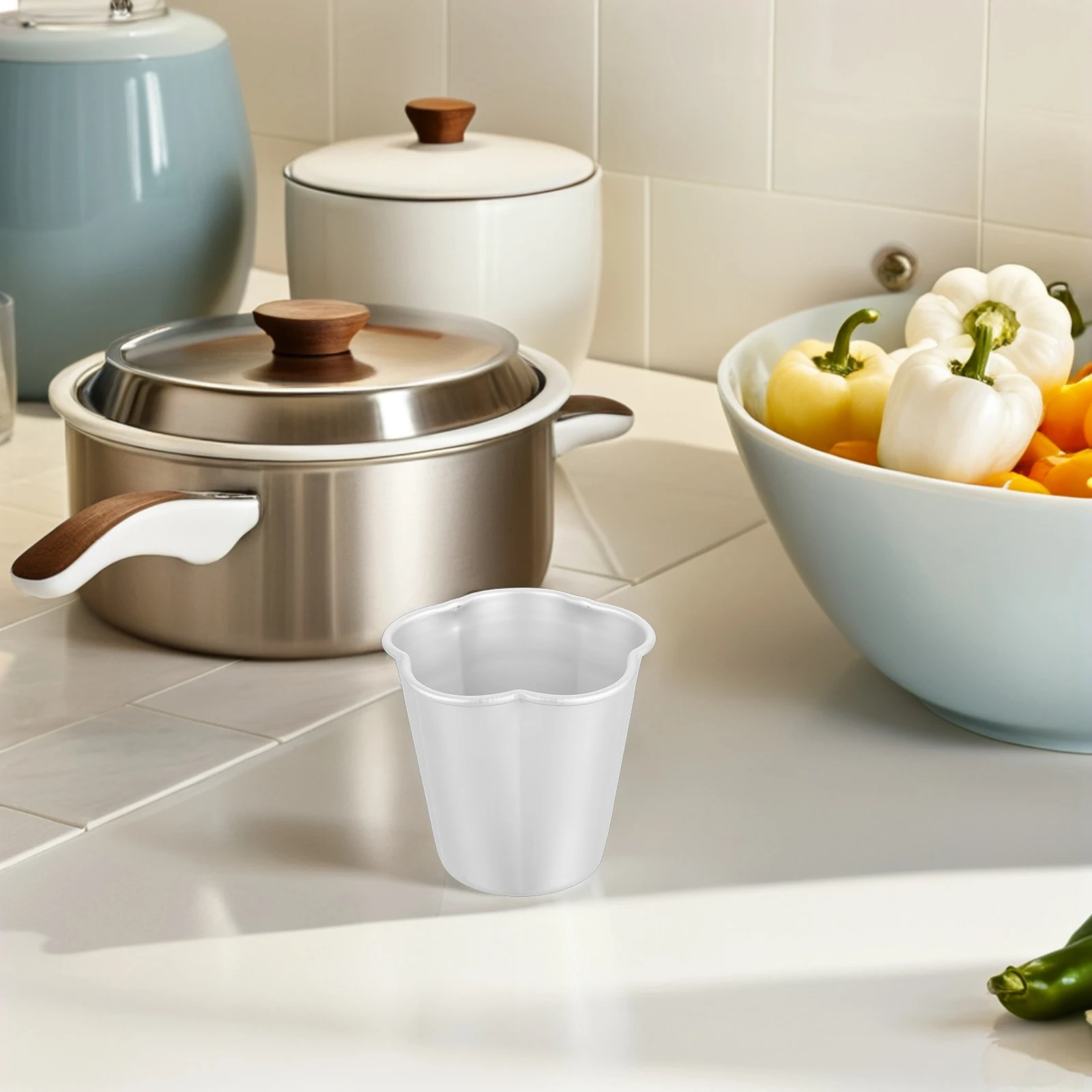 6 uds Mini molde para pasteles moldes para hornear aleación de aluminio tarta pudín taza respaldo ciruela Bossom