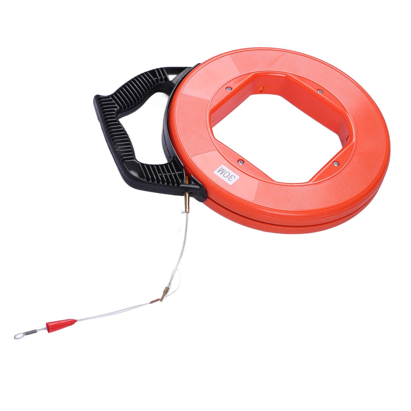 

Fish Tape Reel, 30m NOn Conductive Fiberglass Fish Tape in Reel Wire Pulling Tool Electrical Cable Puller