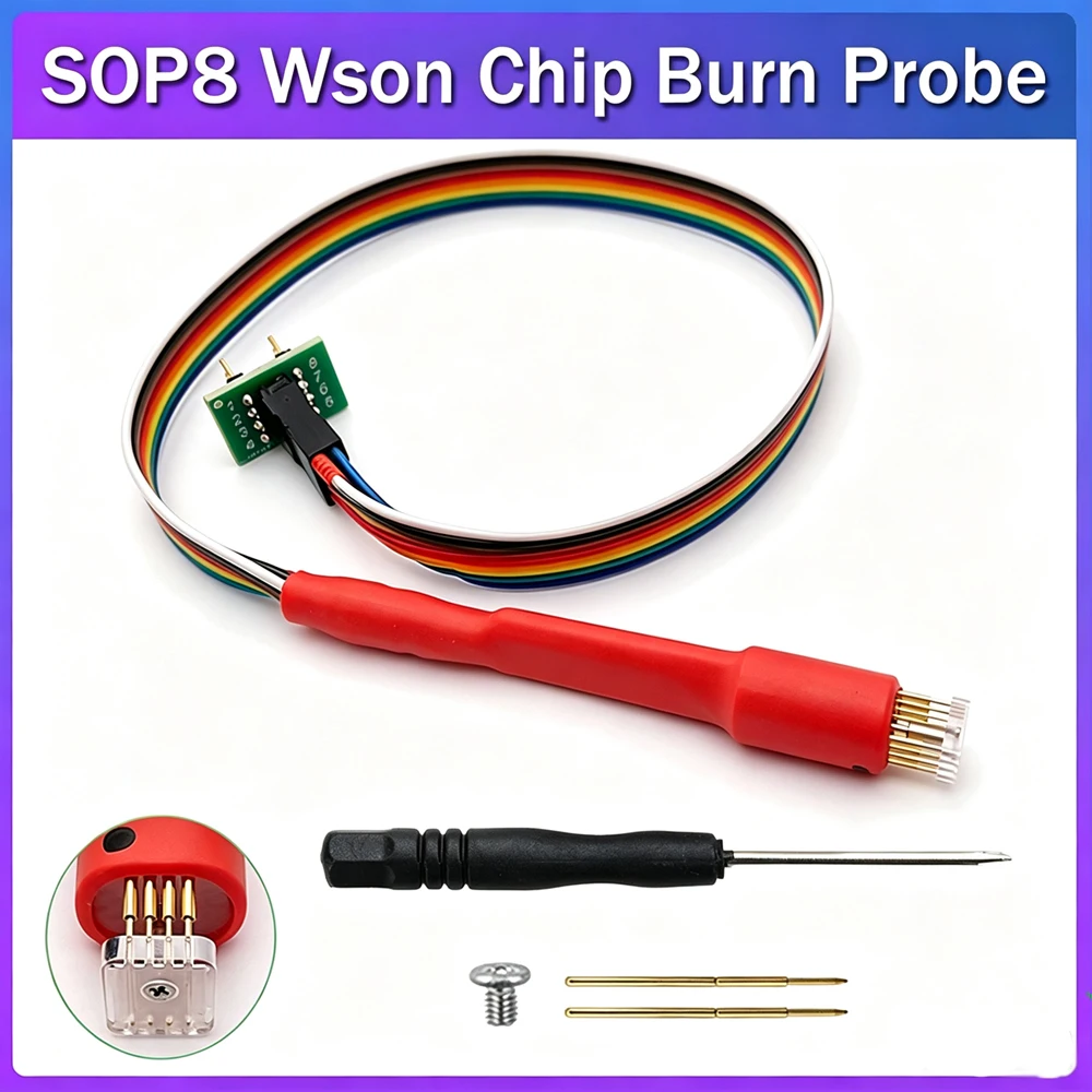 Sop8 Wson Chip Download Burn Write Probe Spring Needle Optional SOP8-150mil/WSON-8*6 for Industrial Motherboards Data Recovery