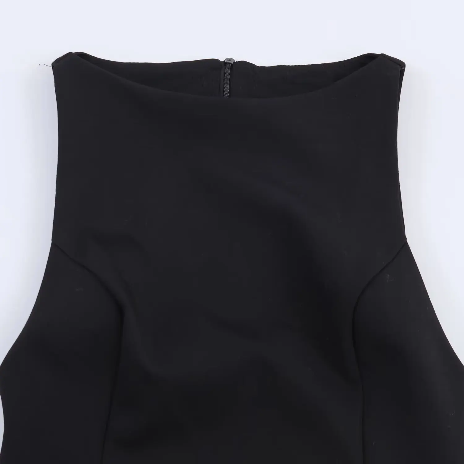 Mini vestido sem mangas feminino senhora verão fino-ajuste lisonjeiro arco vestido feminino o-pescoço com zíper vestidos finos