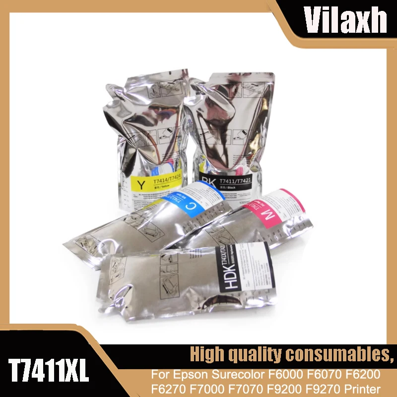 

T7411 T7414 Sublimation Ink Bag With Chip 7411 For Epson Surecolor F6000 F6070 F6200 F6270 F7000 F7070 F9200 F9270 Printer