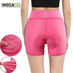 WOSAWE Cycling Underwear Women 5D Gel Padded Shorts Breathable Shockproof Underwear Mountain Bike Tights MTB Bicycle Underpants