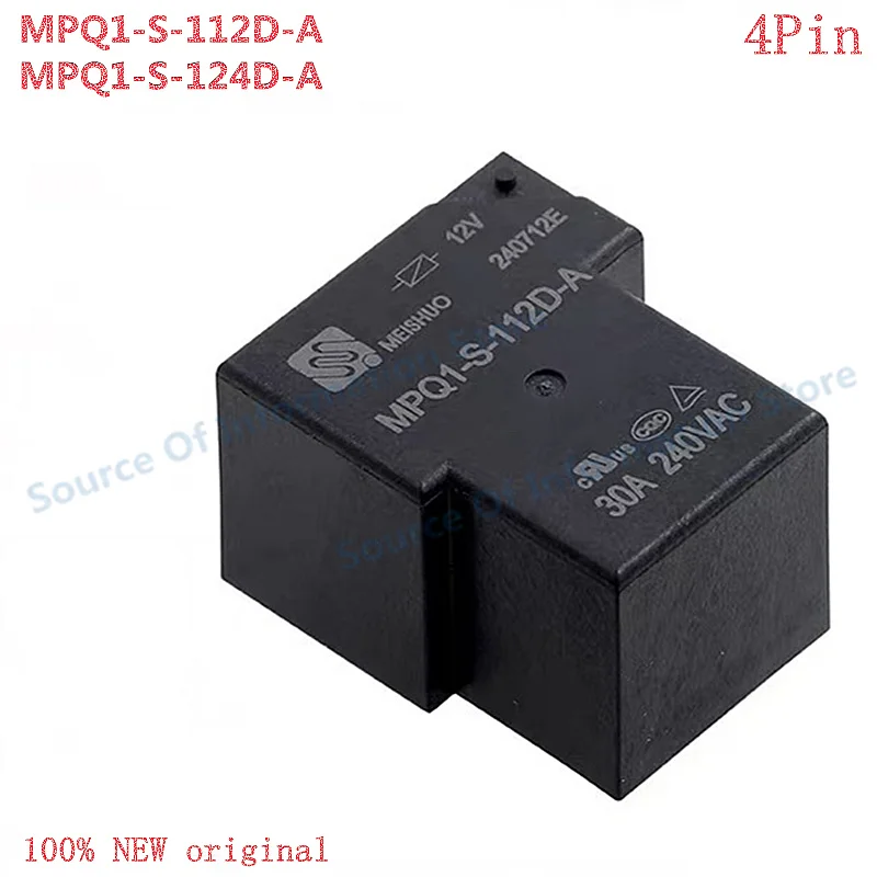 

5Pcs MPQ1-S-112D 124D-A Relay 12V 24VDC 4-Pin 30A SPDT Non Latching for HVAC Water Heater Furnace Gas Valve Control