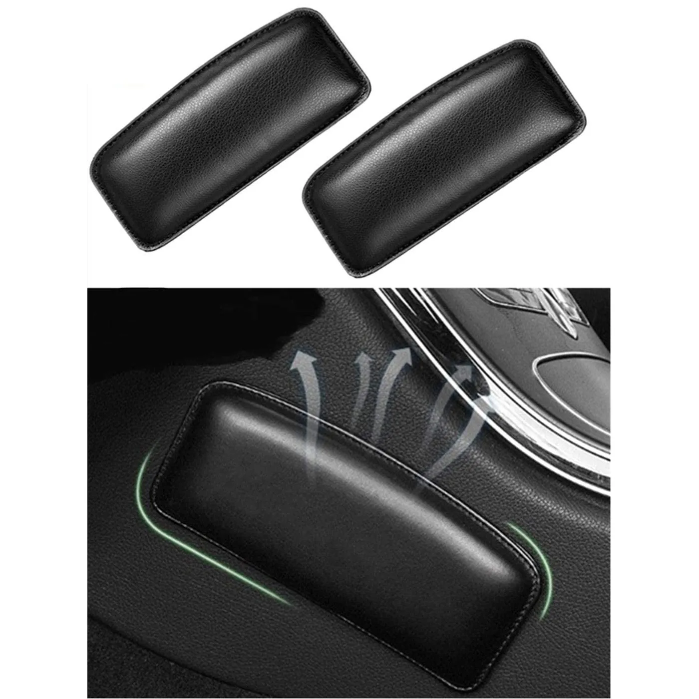 Universal Car Armrest Cushion Automotive Soft Leather Center Console Knee Pad Door Armrest Elbow Pad Comfort Pillow,2PCS