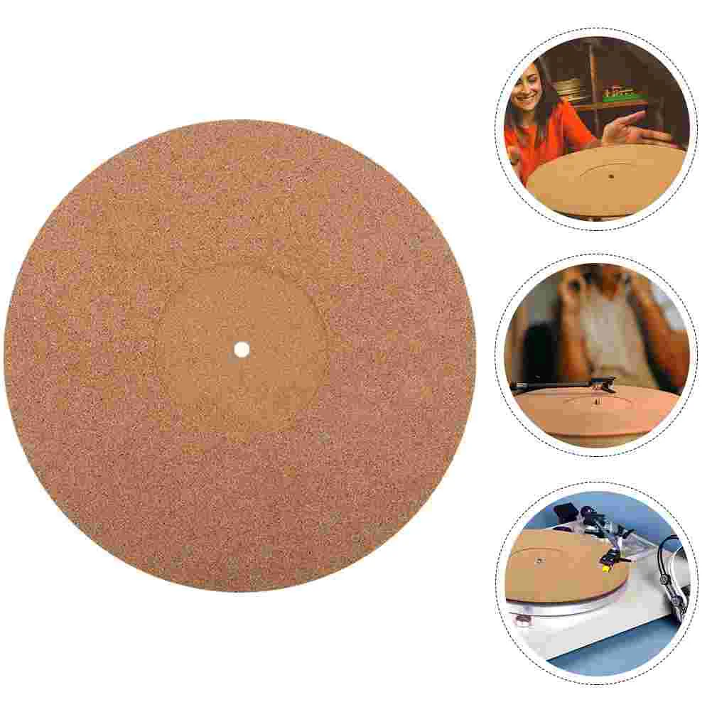 

Cork Record Mat Pad Protective Disc Vinyl Player Anti-Static Turntable Protection