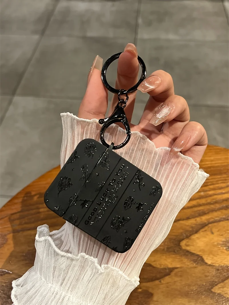 Good Luck Rose Pattern Simple Black Silicone Case For Airpods Pro Airpods4 3 2 1 Wireless Bluetooth Earphone Protective Cover