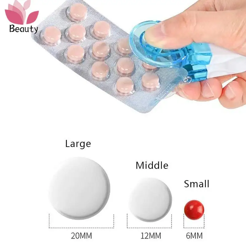 Portable Pill Taker Anti Pollution Artifact Medication Dispenser Pill Taker Cup Organizer For Vitamins Fish Oil Pill Popper Tool