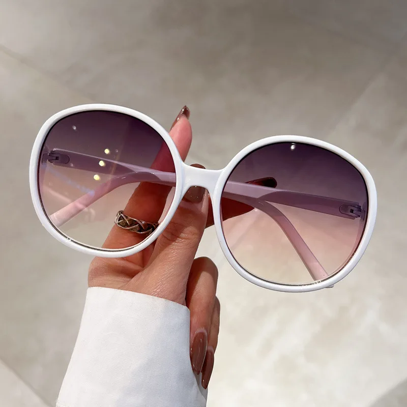 Luxury Brand Designer Round Sunglasses Women For Men 2023 Vintage Fashion Sun Glasses Trendy Punk Oversized Big Frame Shades